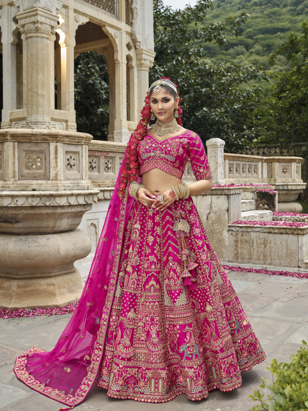 QUEENLY RANI SILK WEDDING LEHENGA
