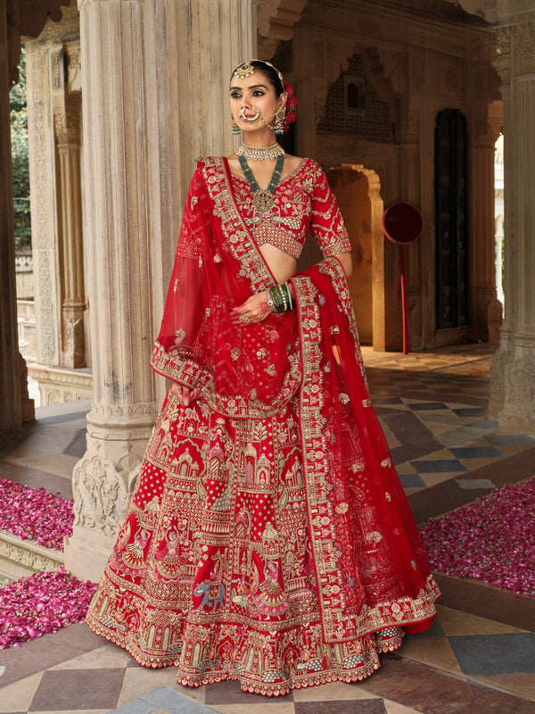 CRIMSON MAJESTY LEHENGA