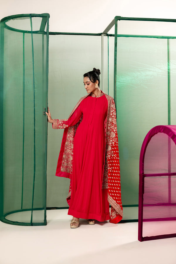 ANARKALI SET PEARL ZARDOZ WORK