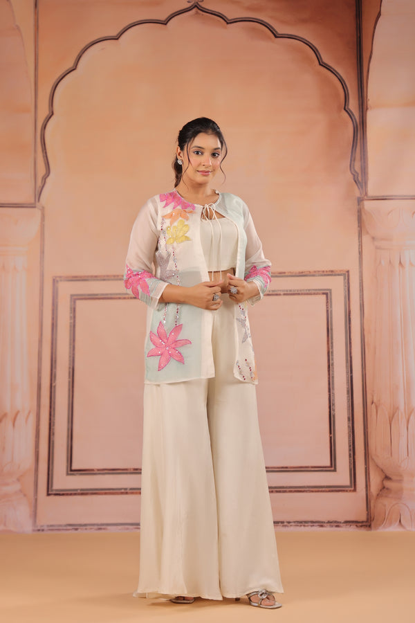 HAND BRUSH PAINT DESIGNER DRESS